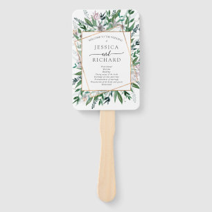 Sommer Grünlandschaft rustikaler Rahmen, Handfan Fächer