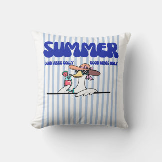 Sommer Gute Stimmung Nur Gans Streifen Kunst Kissen