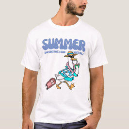 Sommer Gute Vibes Ente Urlaub Kunst T-Shirt