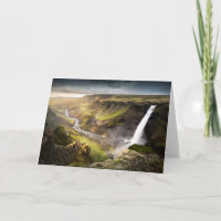 Sommer Haifoss Wasserfall-| in Island