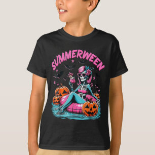 Sommer Halloween Skelett Heiße Ghoul Strand Sommer T-Shirt