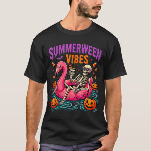 Sommer Halloween Skelett Kostüm gruselig T-Shirt