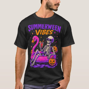 Sommer Halloween Skelett Kostüm Gruselig T-Shirt