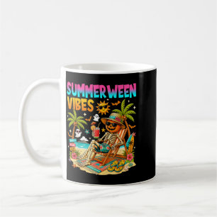 Sommer Halloween Stimmung Lustiges Skelett Strand Kaffeetasse