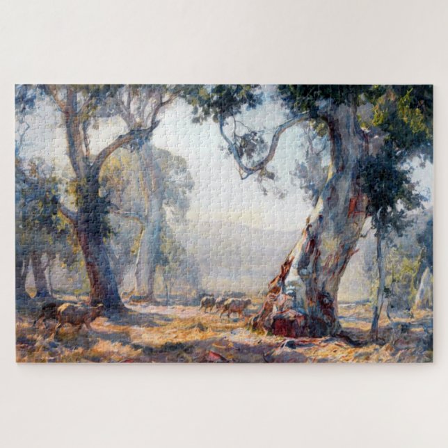 Sommer Hans Heysen 1909 Australische Kunst Puzzle (Horizontal)