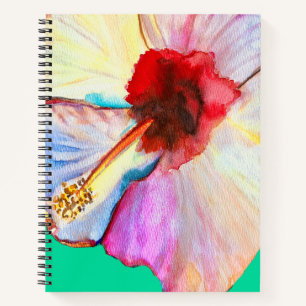 Sommer-Hibiskus-Aquarellkunst Notizbuch