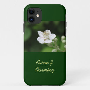 Sommer-Himbeer-Blumen grüner iPhone 5 Hülle. 11 Hülle