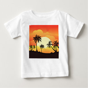 Sommer Hintergrund mit Palmen-32134 Baby T-shirt