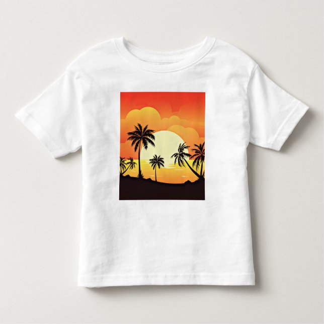 Sommer Hintergrund mit Palmen-32134 Kleinkind T-shirt (Vorderseite)