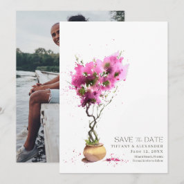 Sommer Hochzeitsfoto am Reiseziel Save The Date