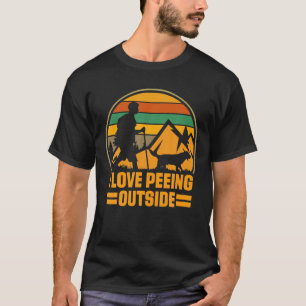 Sommer I Liebe Peeing Outdoor, Retro Funny Camping T-Shirt