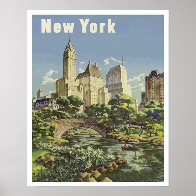 Sommer im Central Park New York Poster (Vorne)