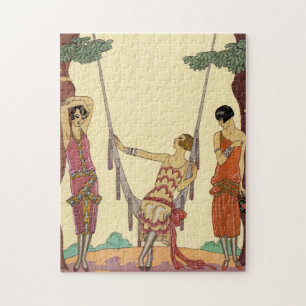 Sommer im Frankreich-Kunst-Deko-Puzzlespiel Puzzle