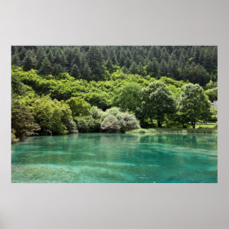 Sommer im Jiuzhaigou-Tal Poster