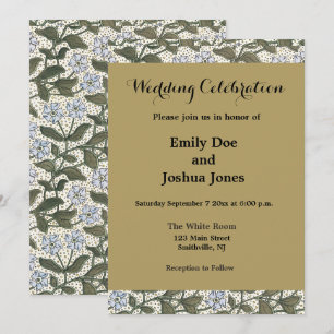 Sommer Immergrün Blüten Jugendstil Botanisch Einladung