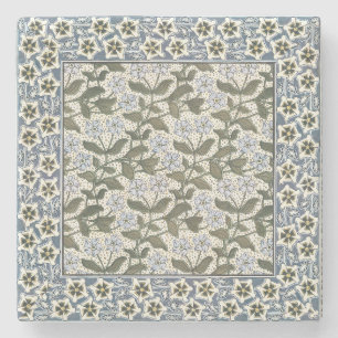 Sommer Immergrün Blüten Jugendstil Botanisch Steinuntersetzer