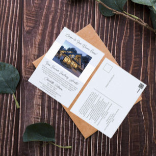 Sommer-Immobilienangebot oder Werbeaktion Postkarte