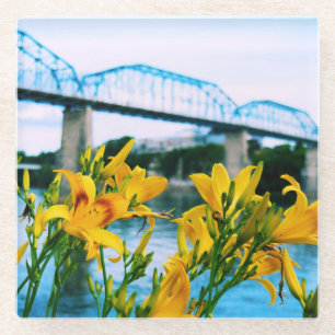 Sommer in Chattanooga, TN - Walnut Street Bridge Glasuntersetzer
