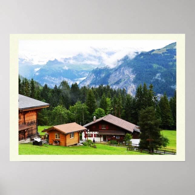Sommer in den Schweizer Alpen Poster (Vorne)