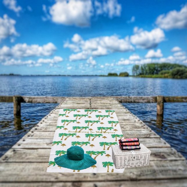 Sommer in den Tropen Strandtuch (Summertime beckons, with a fabulous bath towel design, that's So appropriate!)