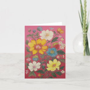Sommer in der Blumenlähmung Dankeskarte