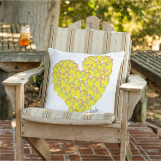 Sommer in der Liebe - Sonne & Strand Herz Kissen