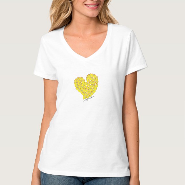 Sommer in der Liebe - Sonne & Strand Herz T-Shirt (Vorderseite)