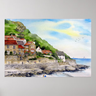 Sommer in der Runswick Bay von Farida Greenfield Poster
