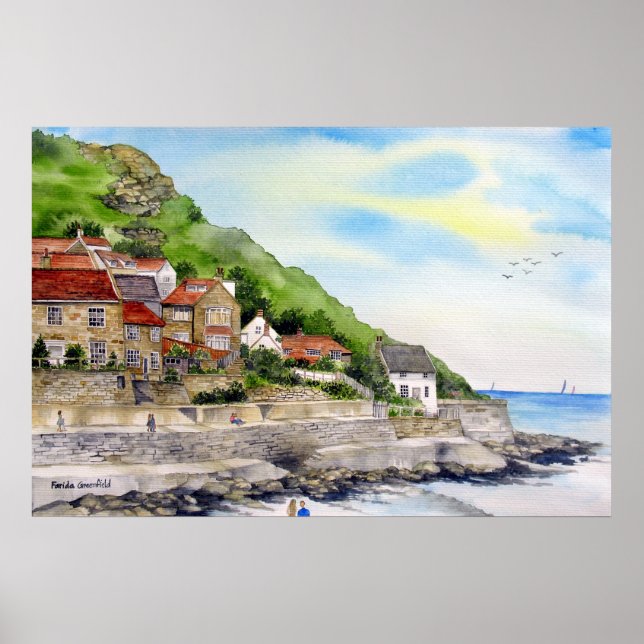Sommer in der Runswick Bay von Farida Greenfield Poster (Vorne)