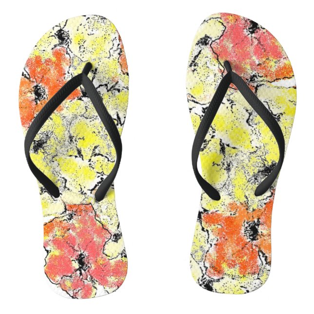 Sommer in Fall-Wildblumen Flip Flops (Fußbett)