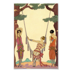 Sommer in Frankreich Art Deco Fotodruck