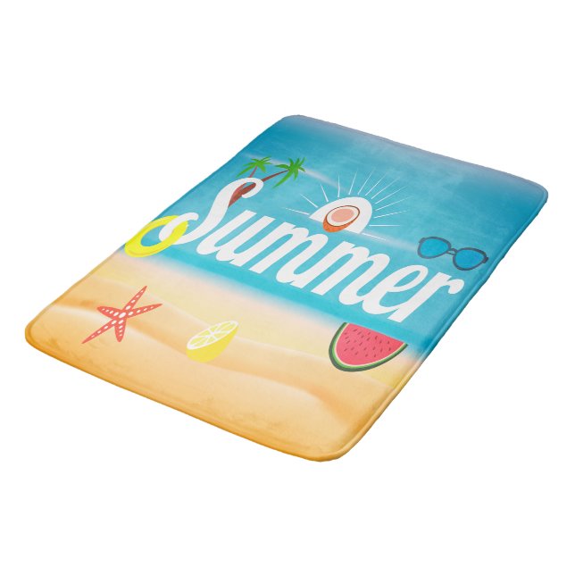 Sommer in Ihrem Badezimmer Badematte (Schrägansicht)