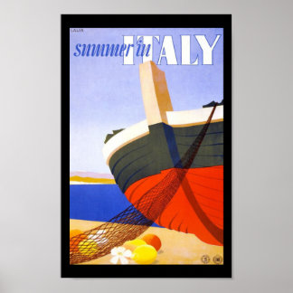 Sommer in Italien Reiseplakat Poster
