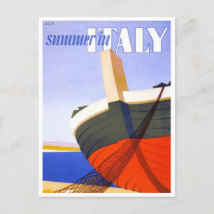 Sommer in Italien Vintage-Reisepostkarte Postkarte