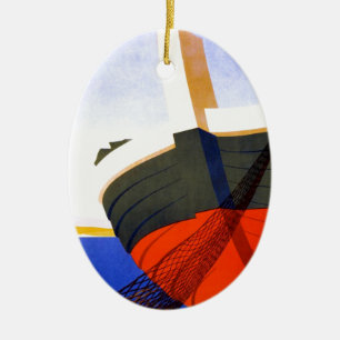 Sommer in Italien Vintage Travel Keramik Ornament