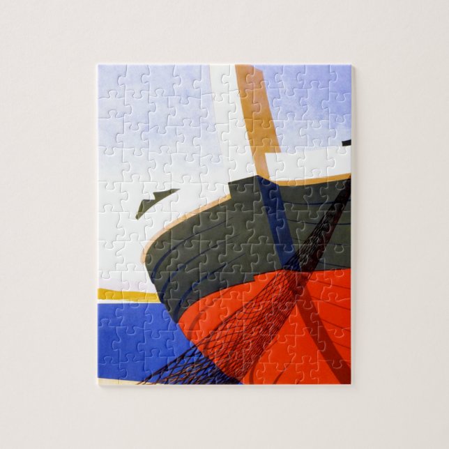 Sommer in Italien Vintage Travel Puzzle (Vertikal)