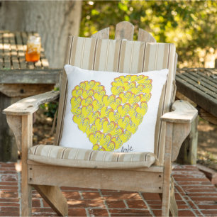 Sommer in Liebe - Sonne & Strand Herzen Kissen