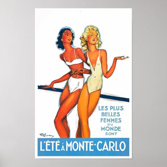 Sommer in Monte Carlo Monaco Poster (Vorne)
