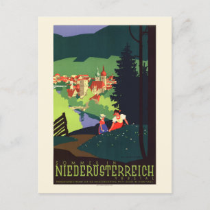 Sommer in Niederösterreich Österreich Vintage Post Postkarte