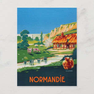 Sommer in Normandie, Frankreich Postkarte
