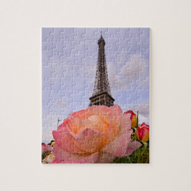 Sommer in Paris - Eiffelturm - 8x10 - 110 Stk. Puzzle (Vertikal)