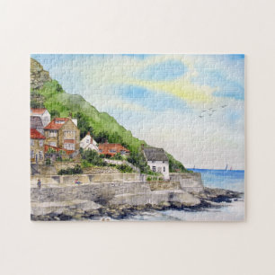 Sommer in Runswick Bay North Yorkshire England Puzzle