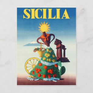 Sommer in Sizilien, Italien Postkarte