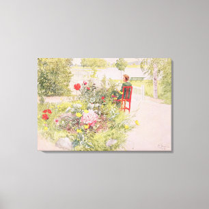 Sommer in Sundborn, 1913, von einem Handels- prin Leinwanddruck