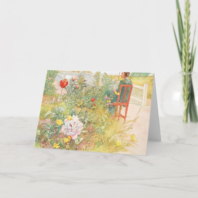 Sommer in Sundborn von Carl Larsson Karte (Vorderseite)