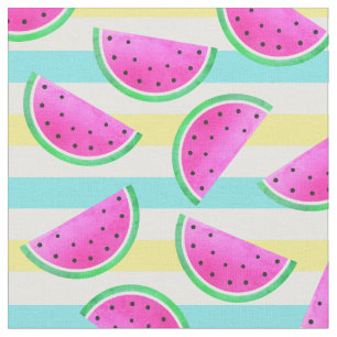Sommer-inspiriertes rosa Wassermelone-Spaß-Muster Stoff