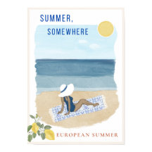 Sommer, irgendwo - Poster Frau am Strand