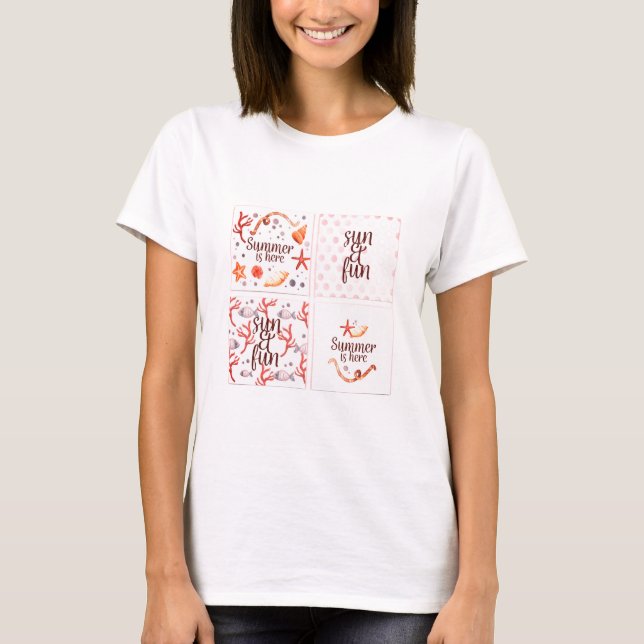 Sommer ist da Damen T-Shirt (Vorderseite)