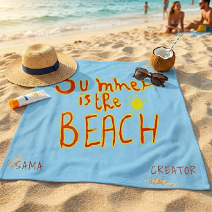 Sommer ist der Strand Benutzerdefiniertes Strandtu Strandtuch