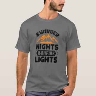 Sommer ist um das Lagerfeuer-Camping-Leben T-Shirt